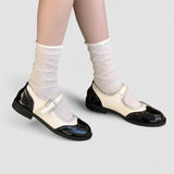 Tess two tone spectator Mary Jane shoes, front view