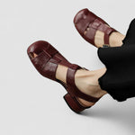 Cassie woven slingback Mary Jane shoes, view 8