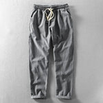 Byron men's lightweight summer drawstring pants in Gray, view 4