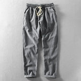 Byron men's lightweight summer drawstring pants in Gray, view 4