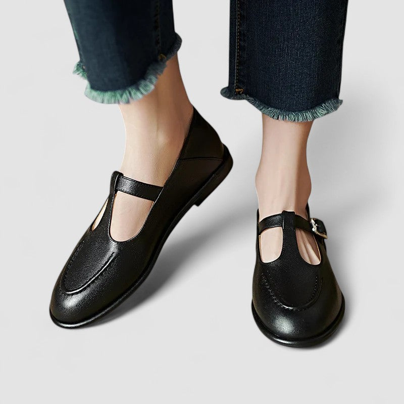 Lori T-strap Mary Jane loafers, front view