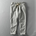 Byron men's lightweight summer drawstring pants in Light Gray, view 3