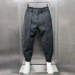 Judd men's textured pleated tapered pants in Gray, front view