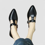 Maureen pointed toe T-strap Mary Jane shoes, view 5