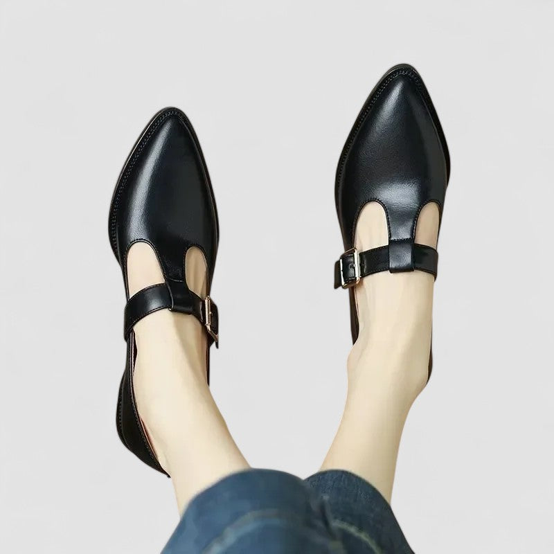 Maureen pointed toe T-strap Mary Jane shoes, view 5