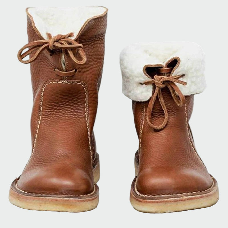 Beth | Waterproof Leather Boots with Wool Lining