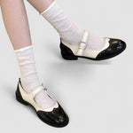 Tess two tone spectator Mary Jane shoes, view 8