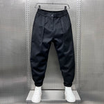 Judd men's textured pleated tapered pants in Black, view 8