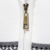 Lincoln | Contrast Pattern Jacquard Quarter-Zip Sweater