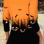 Yvonne Pumpkin Forest Blouse, back view