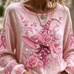 Teresa Pink Witch Floral Blouse in pink, front view