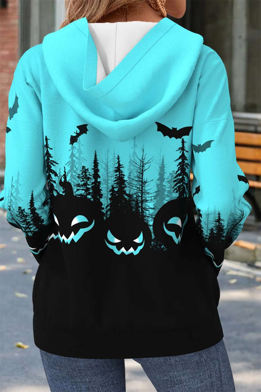Vera Pumpkin Forest Hoodie, back view