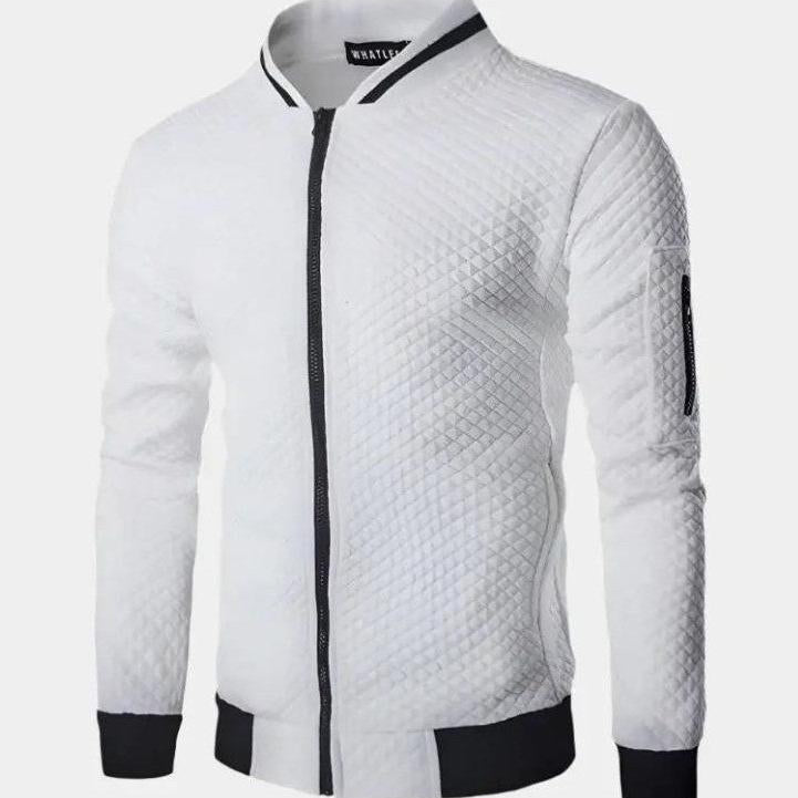 Gael | Navy Textured Bomber Jacket