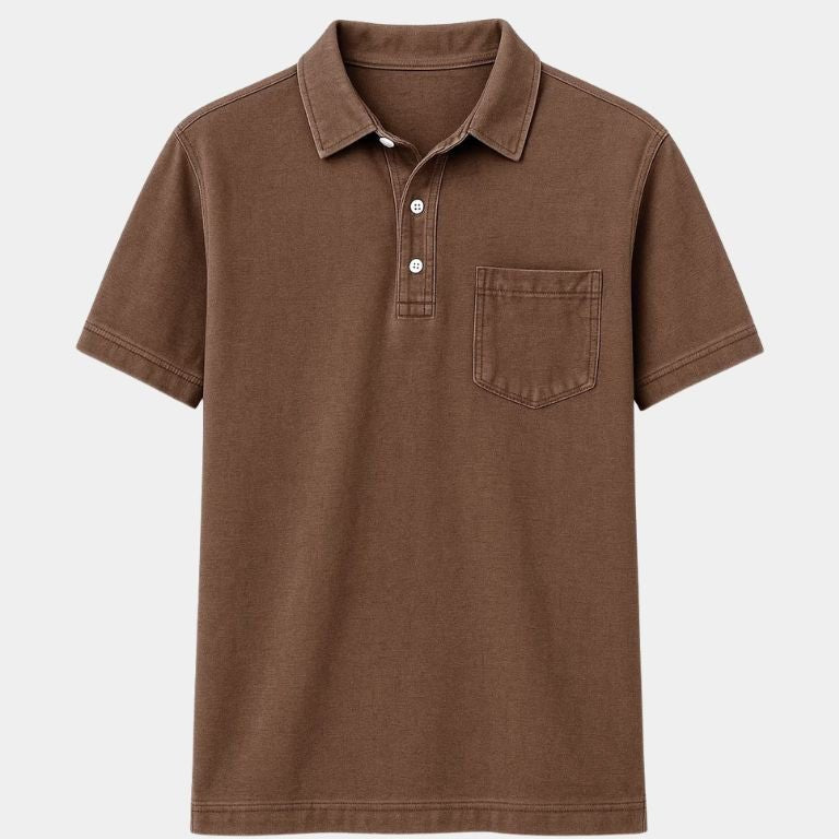 Cameron | Denim Look Polo with Chest Pocket