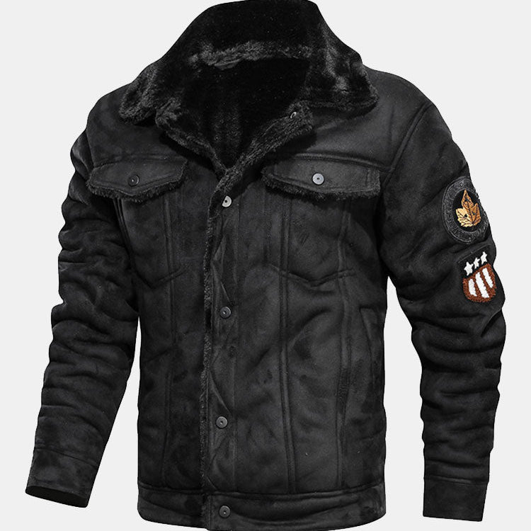 Thierry | Faux Suede Jacket with Faux Fur Lining