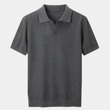 Bryce | Knit Polo with Open Lapel Collar