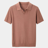 Bryce | Knit Polo with Open Lapel Collar
