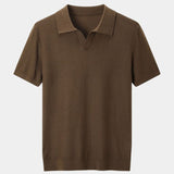 Bryce | Knit Polo with Open Lapel Collar