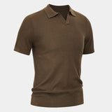 Bryce | Knit Polo with Open Lapel Collar