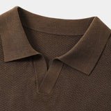Bryce | Knit Polo with Open Lapel Collar