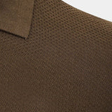 Bryce | Knit Polo with Open Lapel Collar