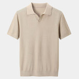 Bryce | Knit Polo with Open Lapel Collar