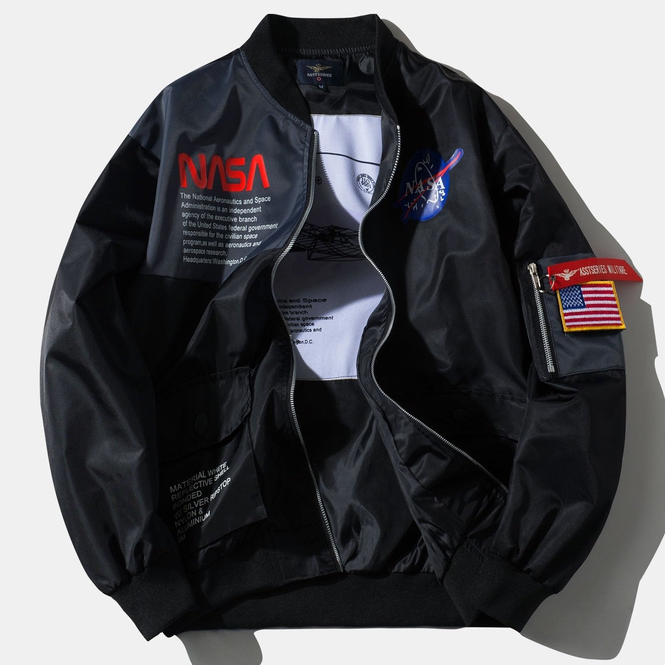 Jack | Oversized Bomber Jacket with NASA Print