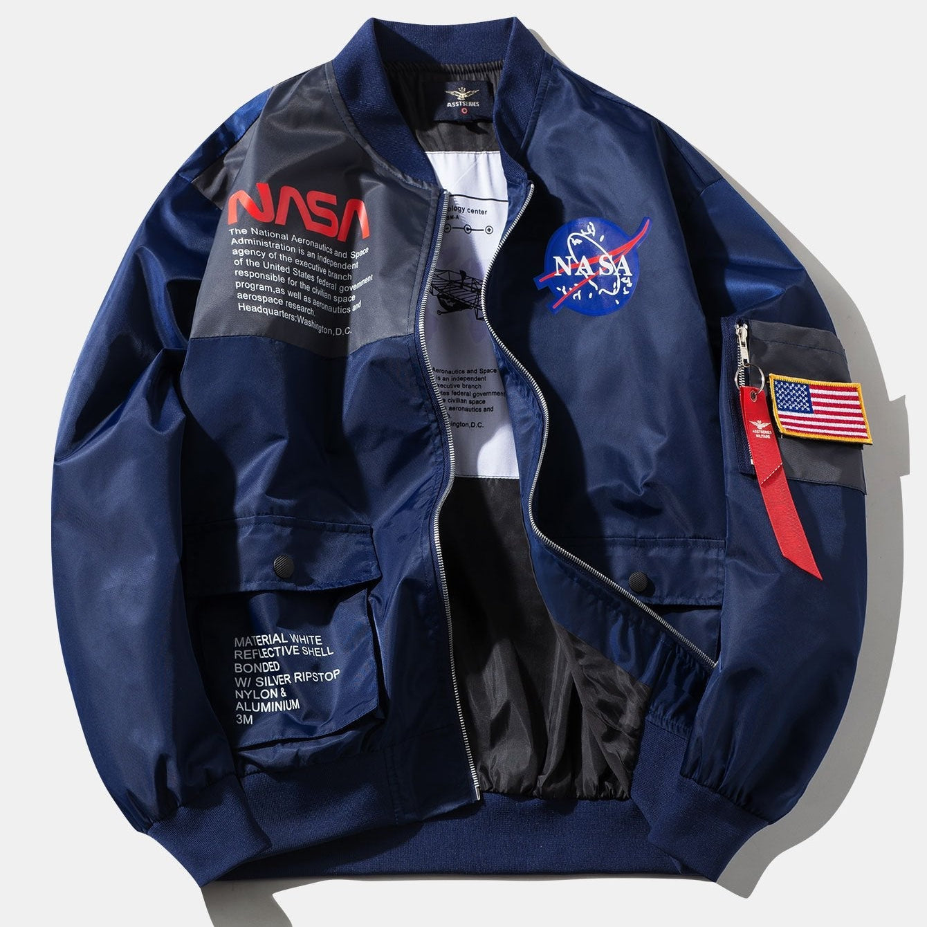 Jack | Oversized Bomber Jacket with NASA Print