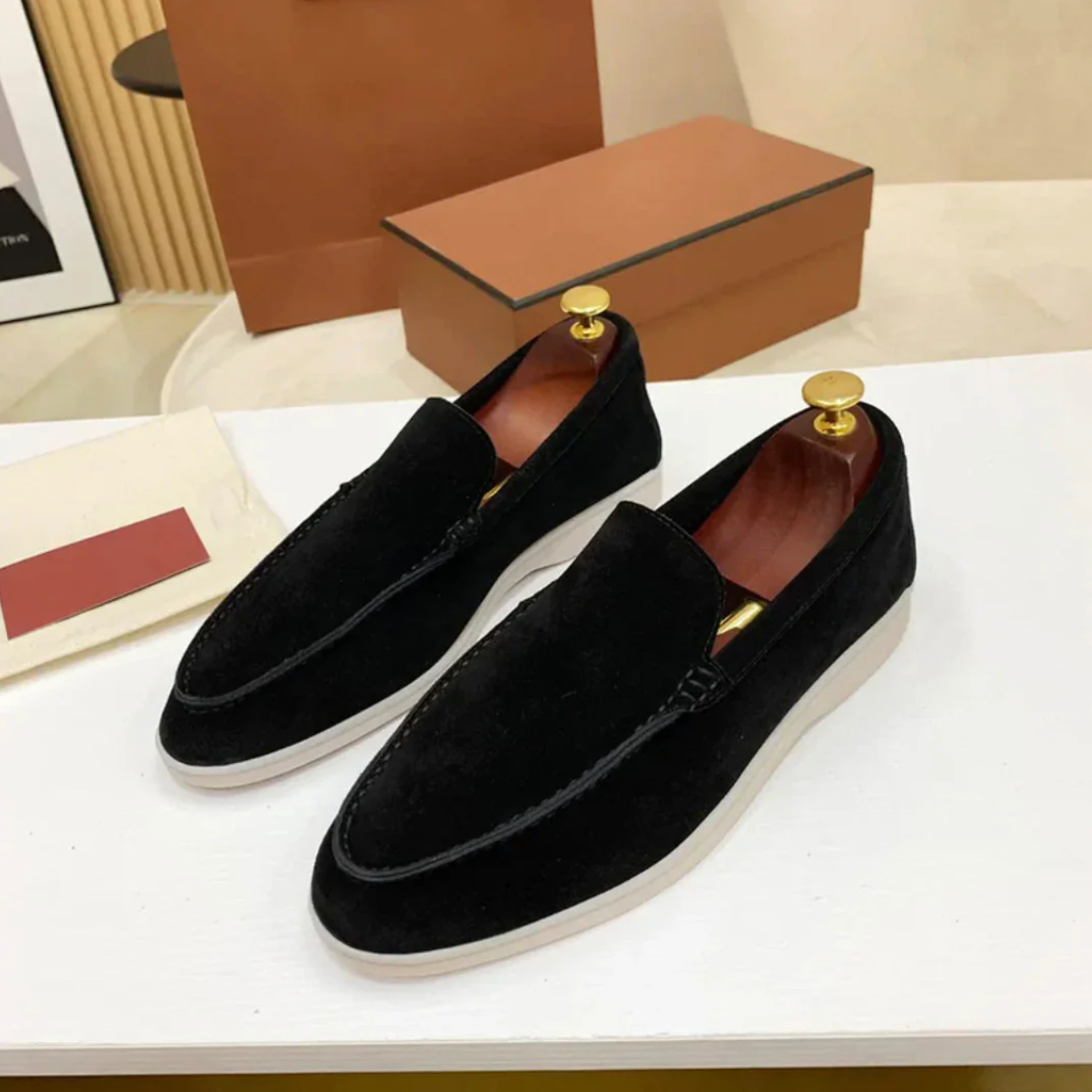 Gavin | Classic Suede Penny Loafers