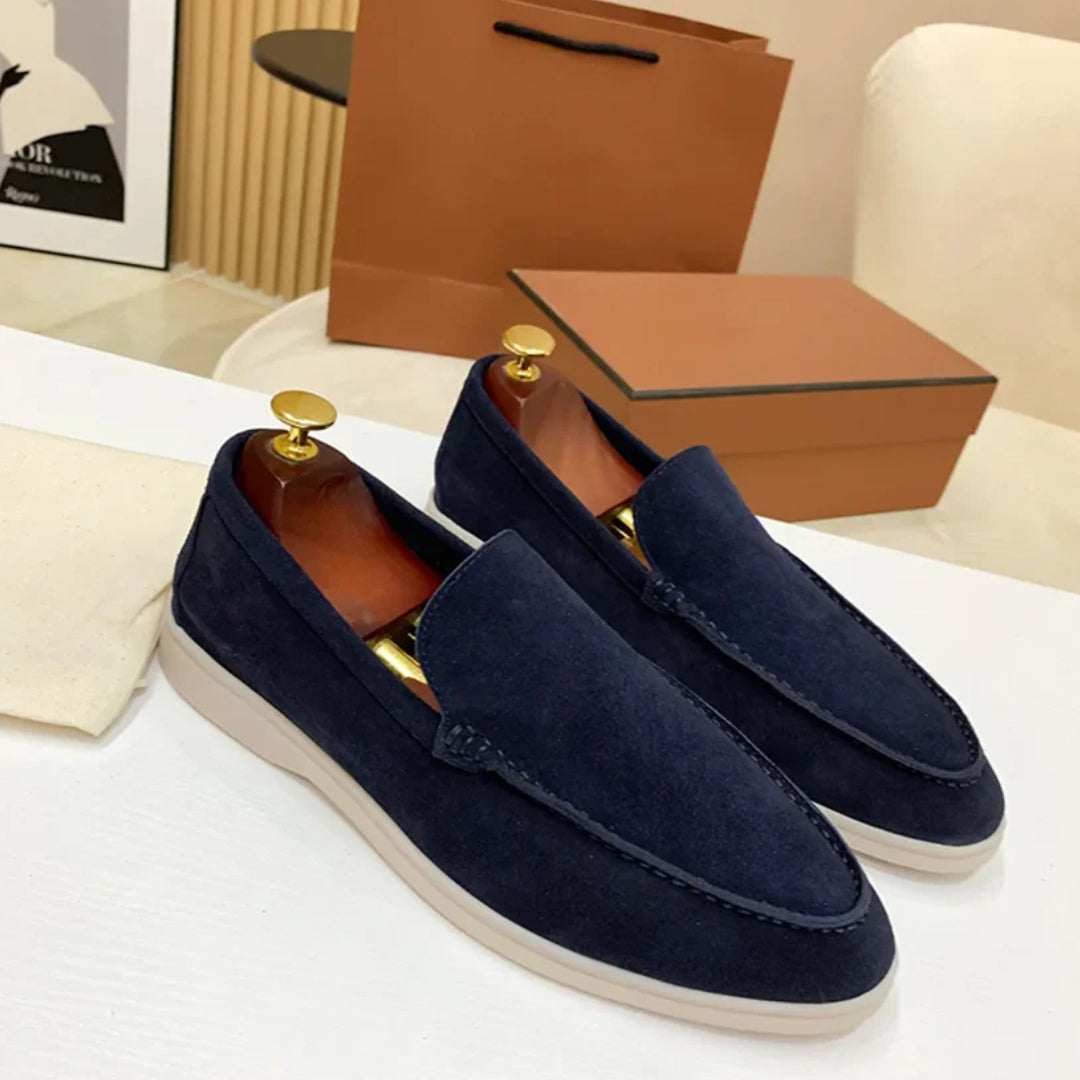 Gavin | Classic Suede Penny Loafers