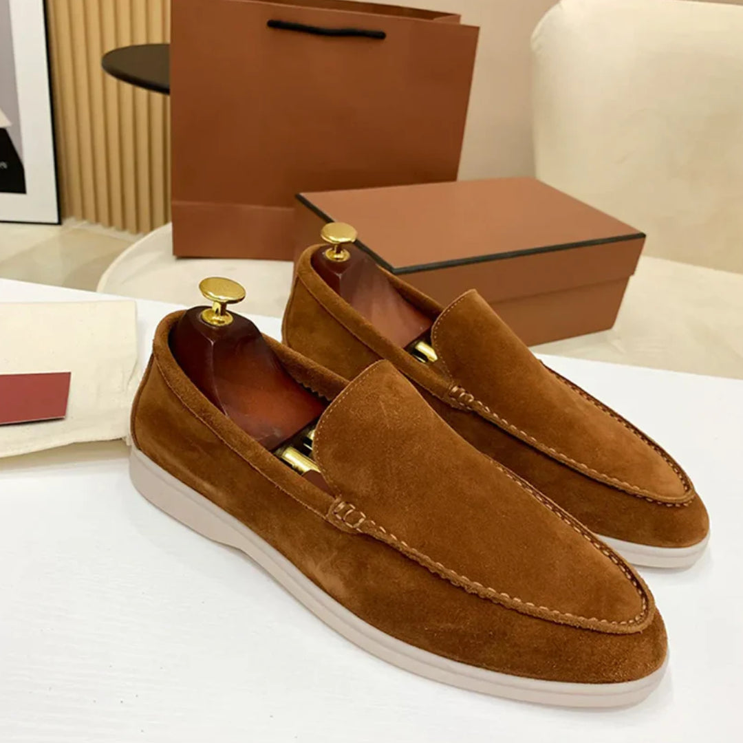 Gavin | Classic Suede Penny Loafers