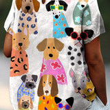 Aubrey - Dog Print Blouse