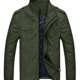 Dwight men's lightweight military jacket in Army Green, front view