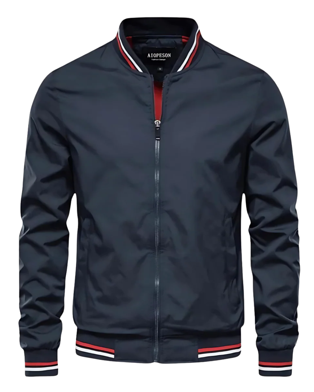 Frank men's striped trim bomber jacket, view 5