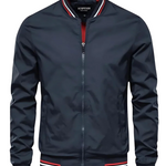 Frank men's striped trim bomber jacket, view 5