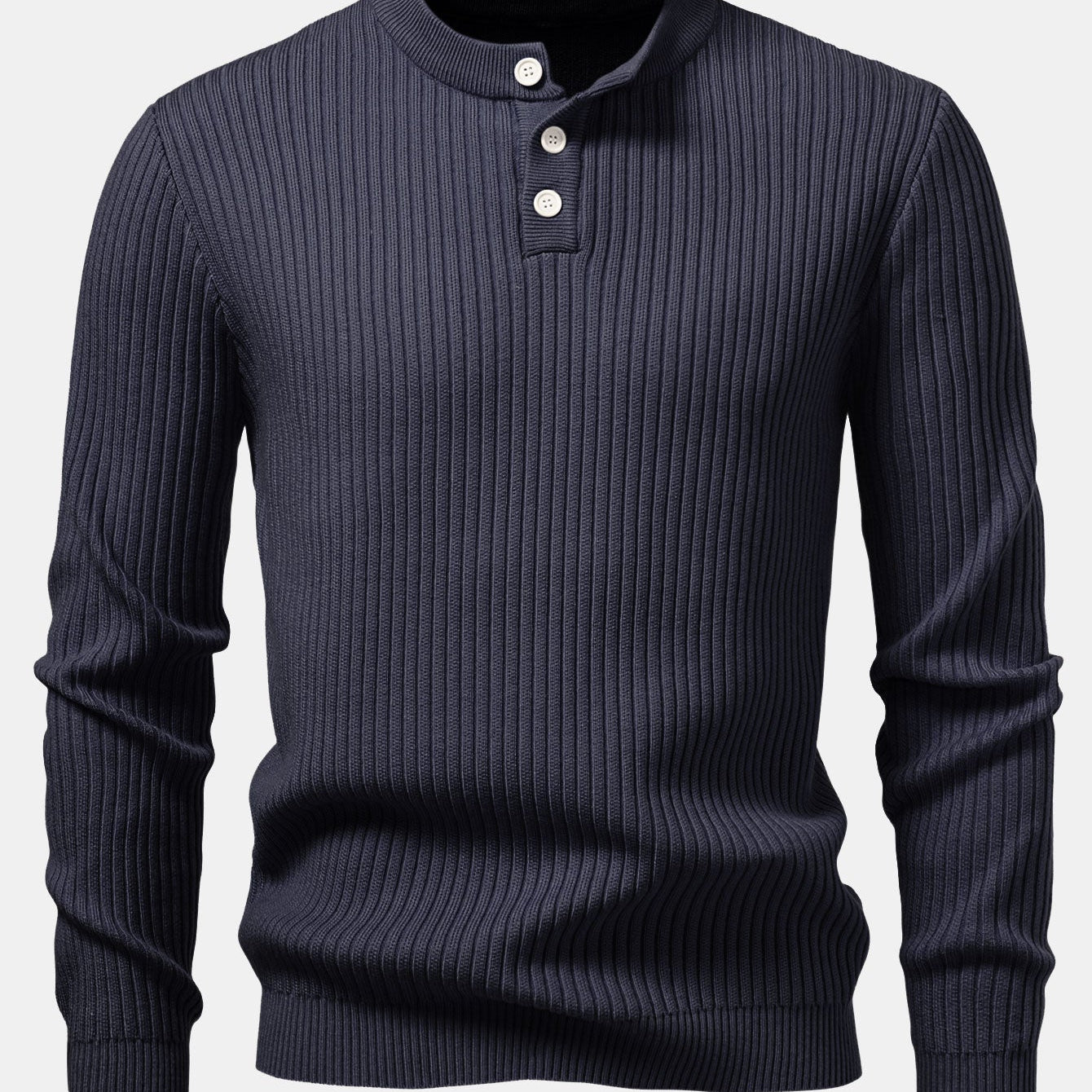 Silas | Ribbed Henley Sweater