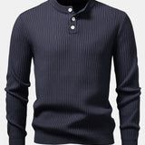 Silas | Ribbed Henley Sweater