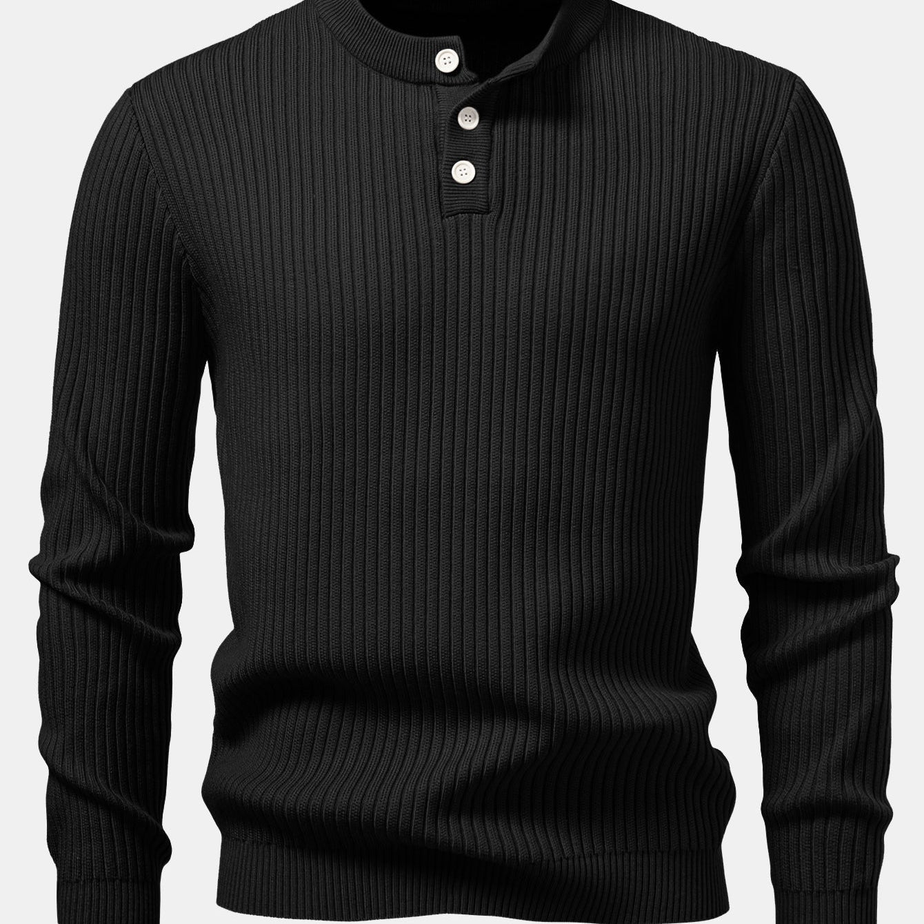 Silas | Ribbed Henley Sweater