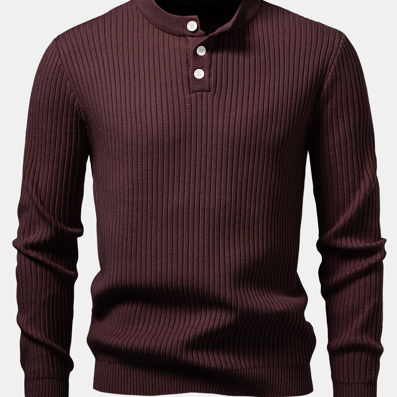 Silas | Ribbed Henley Sweater