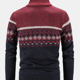 Weston | Geometric Print Zip Sweater