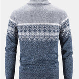 Weston | Geometric Print Zip Sweater