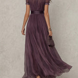 Samantha - Vintage Elegant Chiffon Maxi Dress