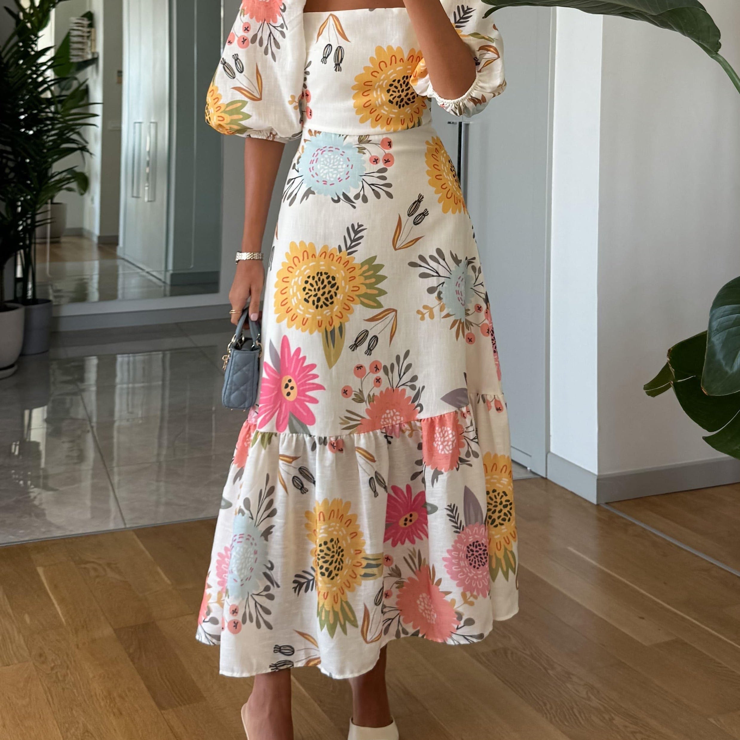 Sophia - Floral Midi Dress