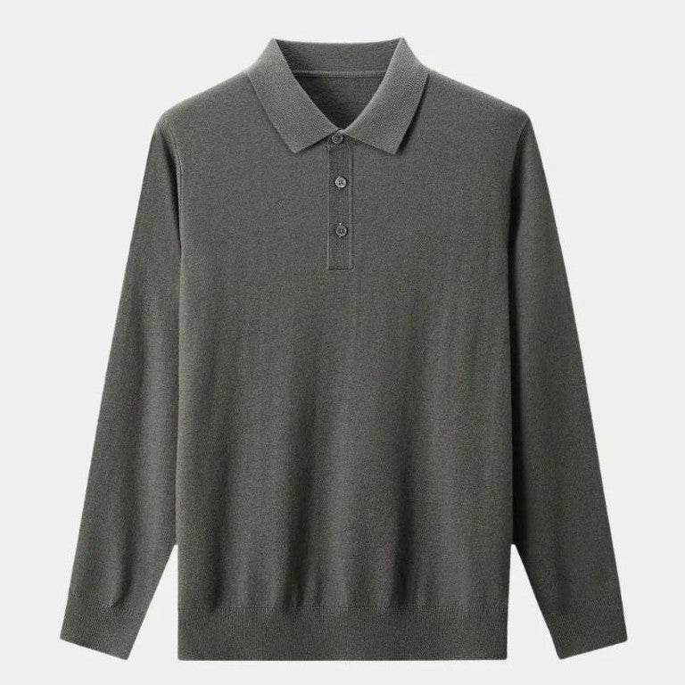 Brett | Plain Long Sleeve Polo