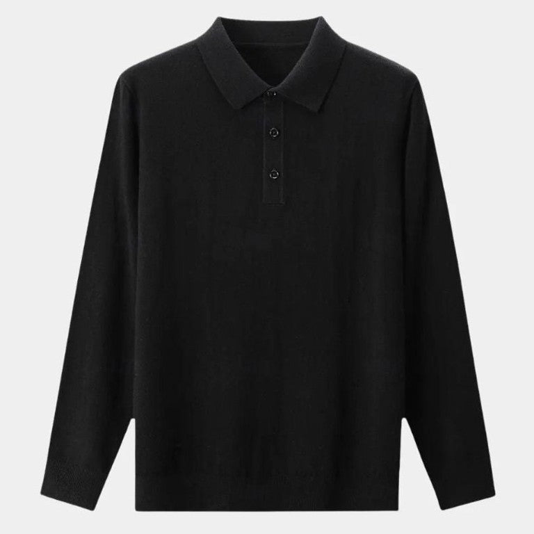 Brett | Plain Long Sleeve Polo