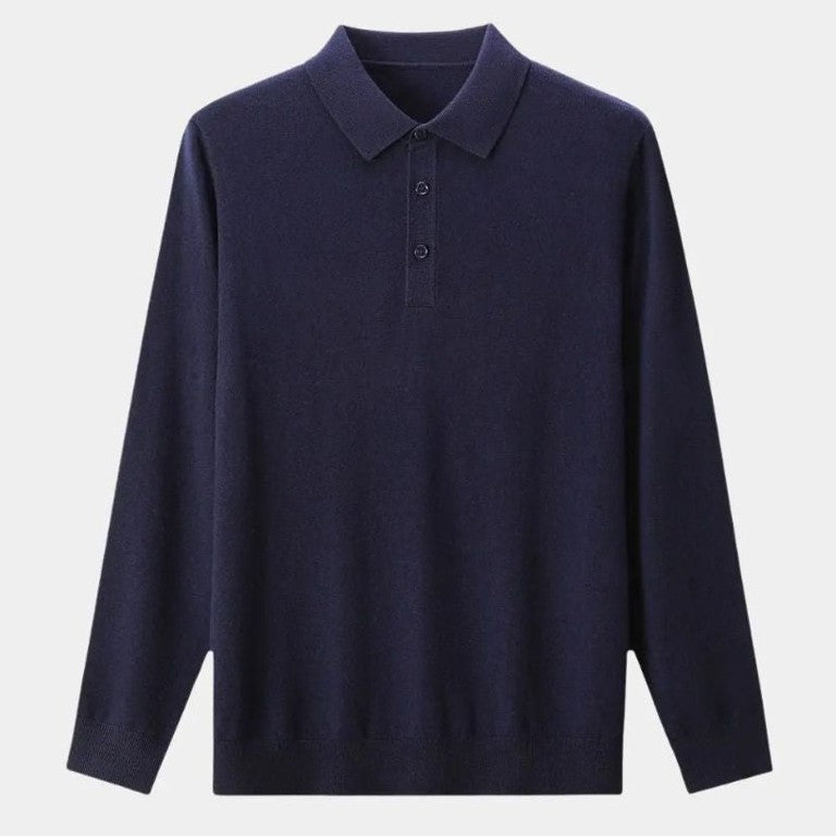 Brett | Plain Long Sleeve Polo
