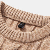 Tristan | Jacquard Cable Knit Crew Neck Sweater