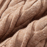 Tristan | Jacquard Cable Knit Crew Neck Sweater