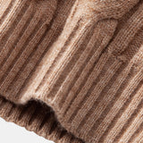 Tristan | Jacquard Cable Knit Crew Neck Sweater