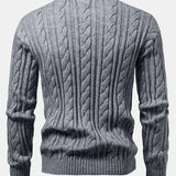 Tristan | Jacquard Cable Knit Crew Neck Sweater